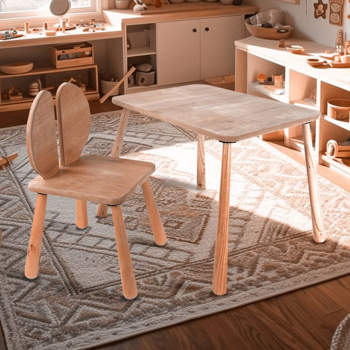 Hanah Home Conjunto de Mesa para Niños Color Roble